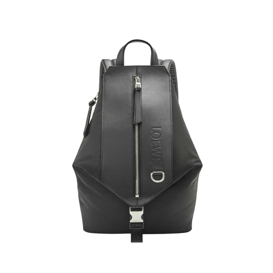 Small Convertible backpack in nylon and calfskin