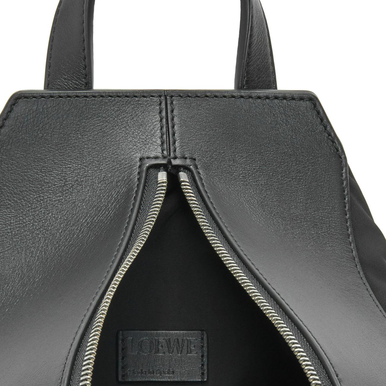 Small Convertible backpack in nylon and calfskin