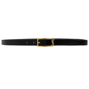 monogram square buckle slim belt