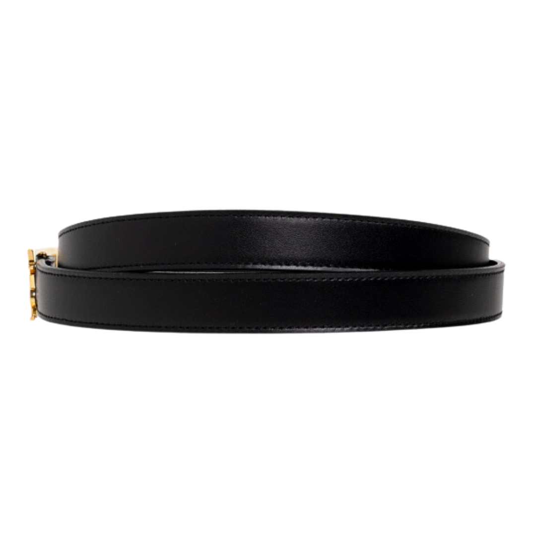 monogram square buckle slim belt