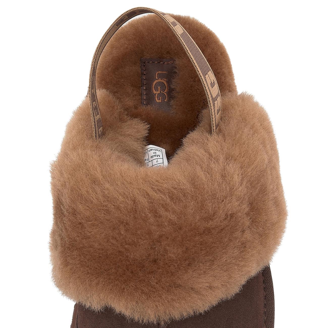  logo banding fur collar platform sandals (Funket)_BURNT CEDAR