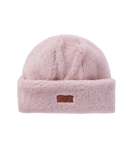 Curly Wool Cuff Hat (Curly Sheepskin Cuff Hat) W - Cliff