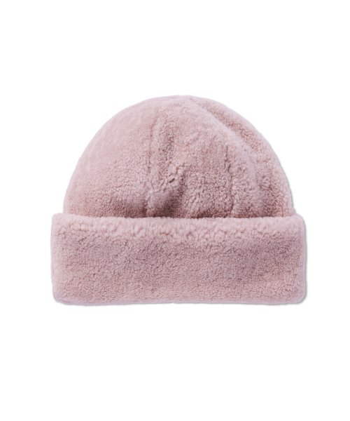 Curly Wool Cuff Hat (Curly Sheepskin Cuff Hat) W - Cliff