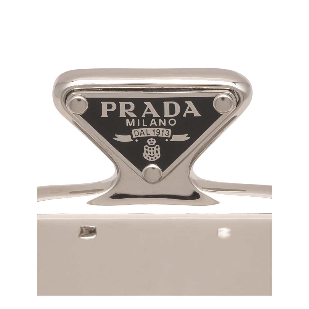  Women's Steel Triangle Logo Hairpin - Silver 