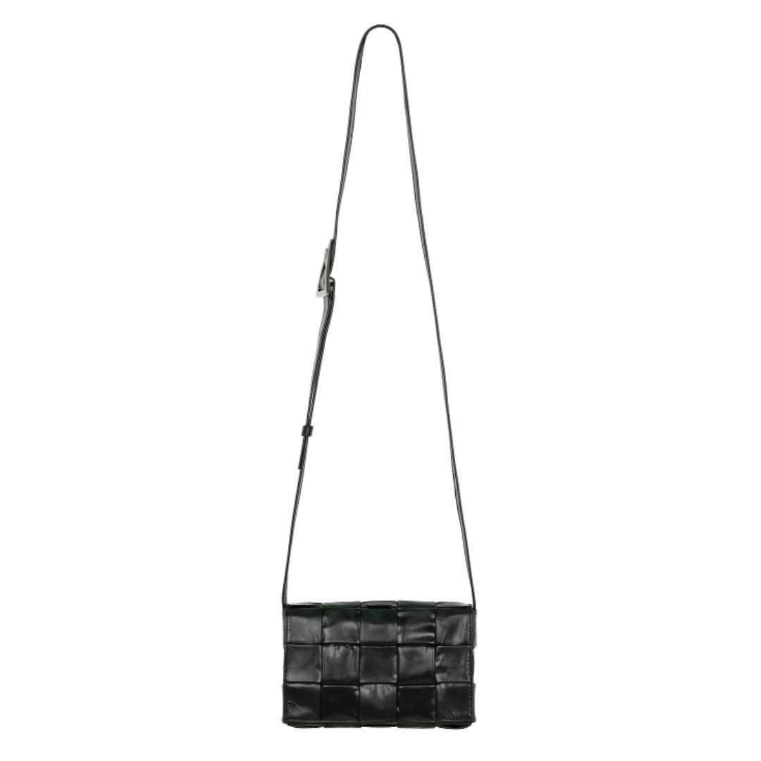 Bottega Veneta Small Leather Cassette Dark Green