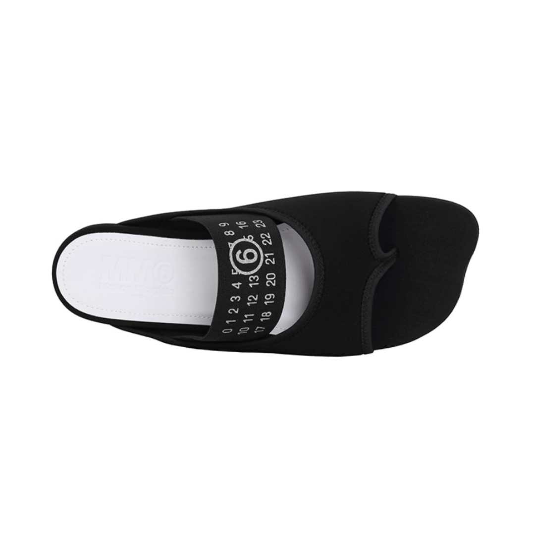 Numbers-Motif Elasticated Strap Sandals