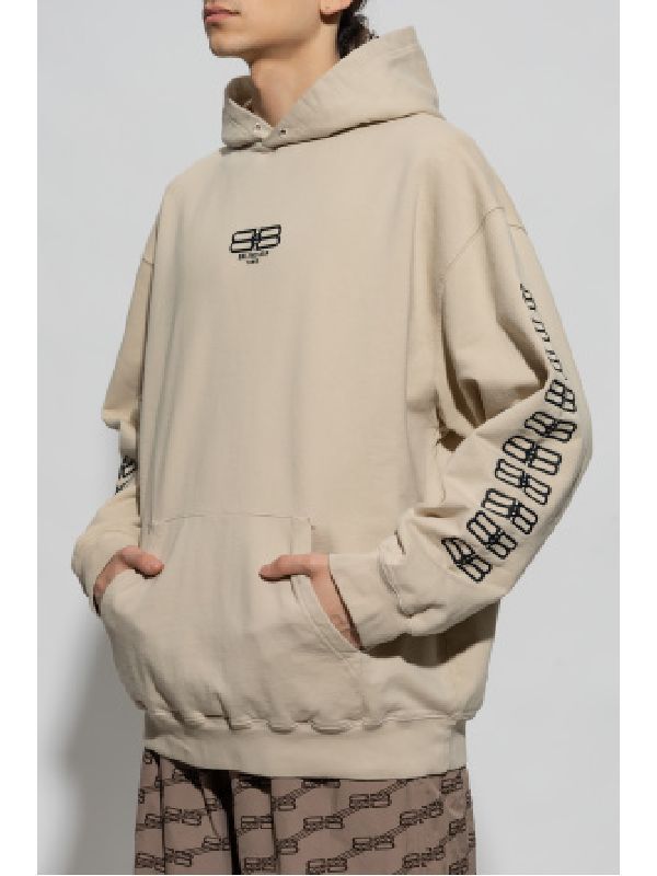 Loose fit BB logo hood
