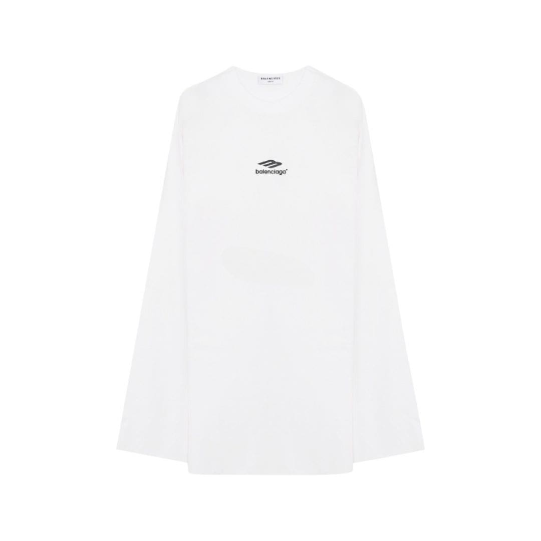 white logo-print long-sleeve T-shirt 