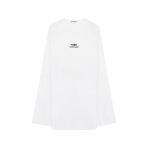 white logo-print long-sleeve T-shirt 