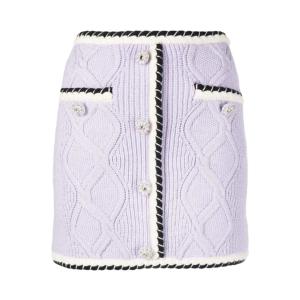  Lilac Knit Mini Skirt
