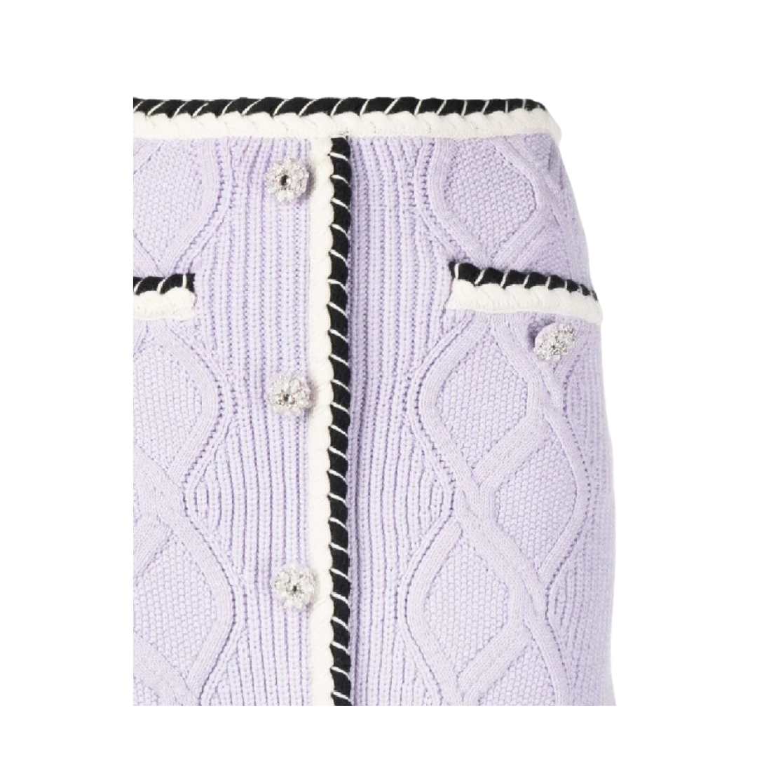  Lilac Knit Mini Skirt