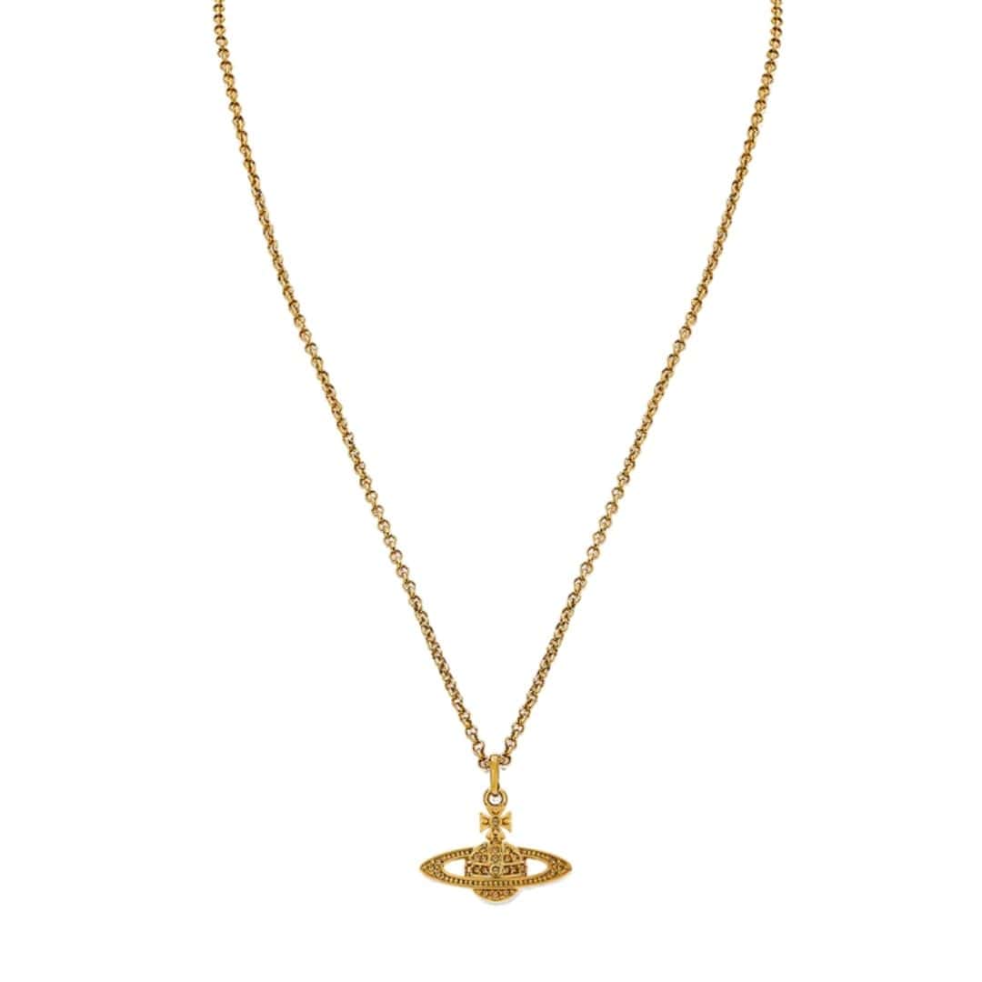 Mini Bas Relief Orb Pendant Gold