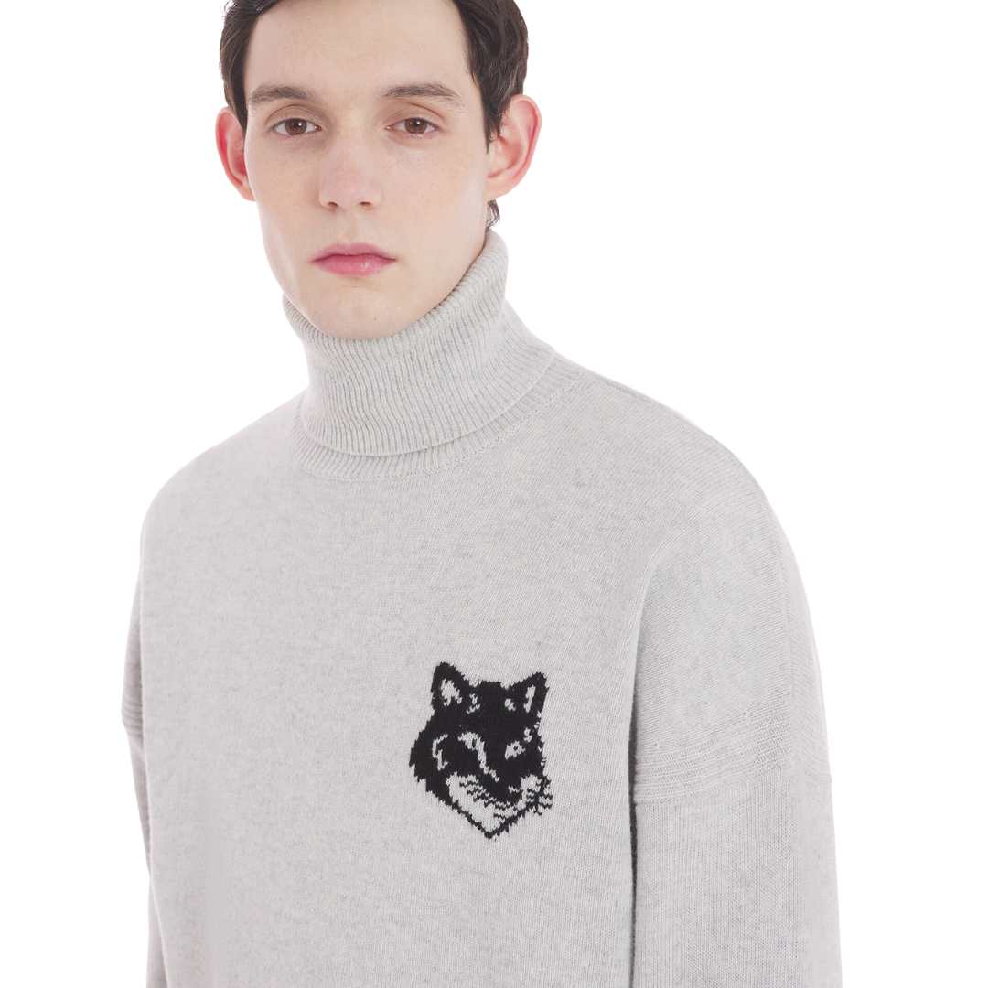 Fox Head Intarsia Comfort High Neck Jumper