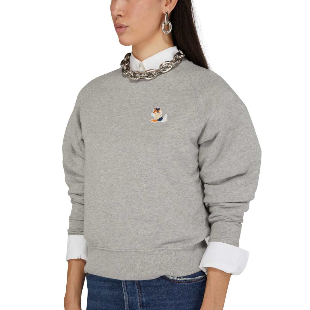 Dressed Fox Patch Adjusted Sweatshirt
