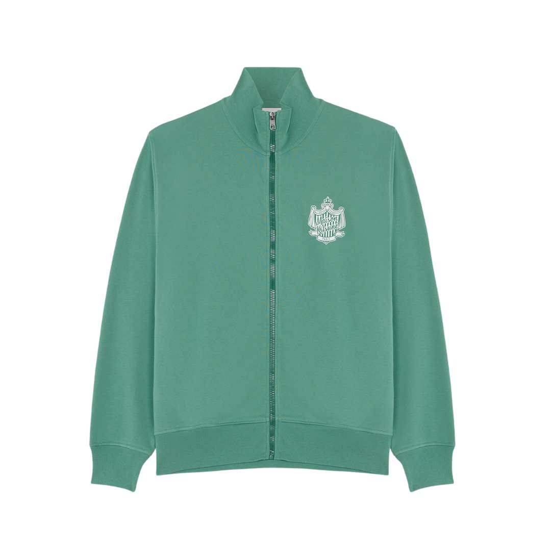 Maison Kitsune Crest Zip-up Sweatshirt