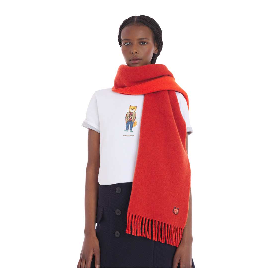 Bold Fox Head Patch Scarf