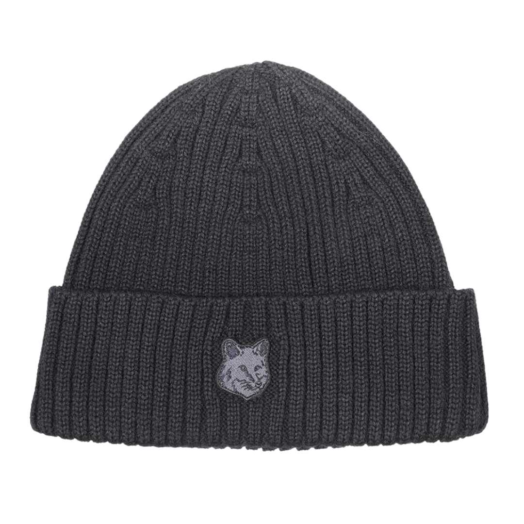  FOX HEAD PATCH RIBBED BEANIE