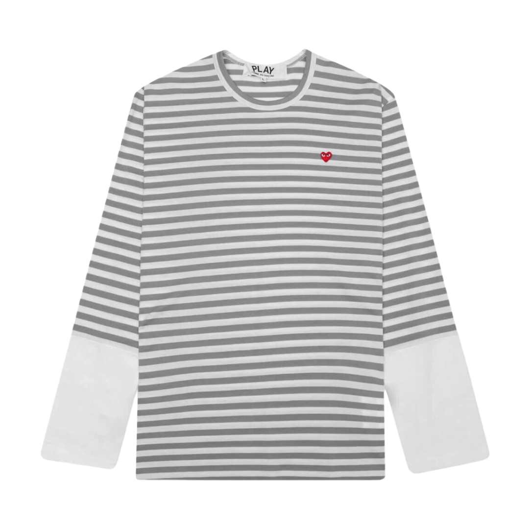 Red Heart Waffen Stripe Long Sleeve T-shirt