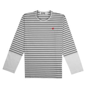 Red Heart Waffen Stripe Long Sleeve T-shirt