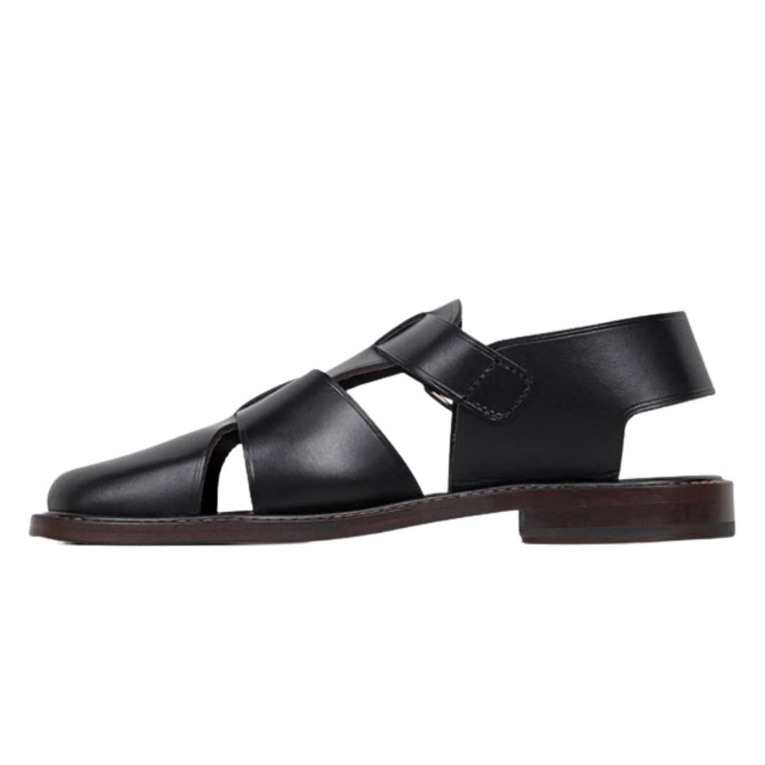  Black Fisherman Sandals 