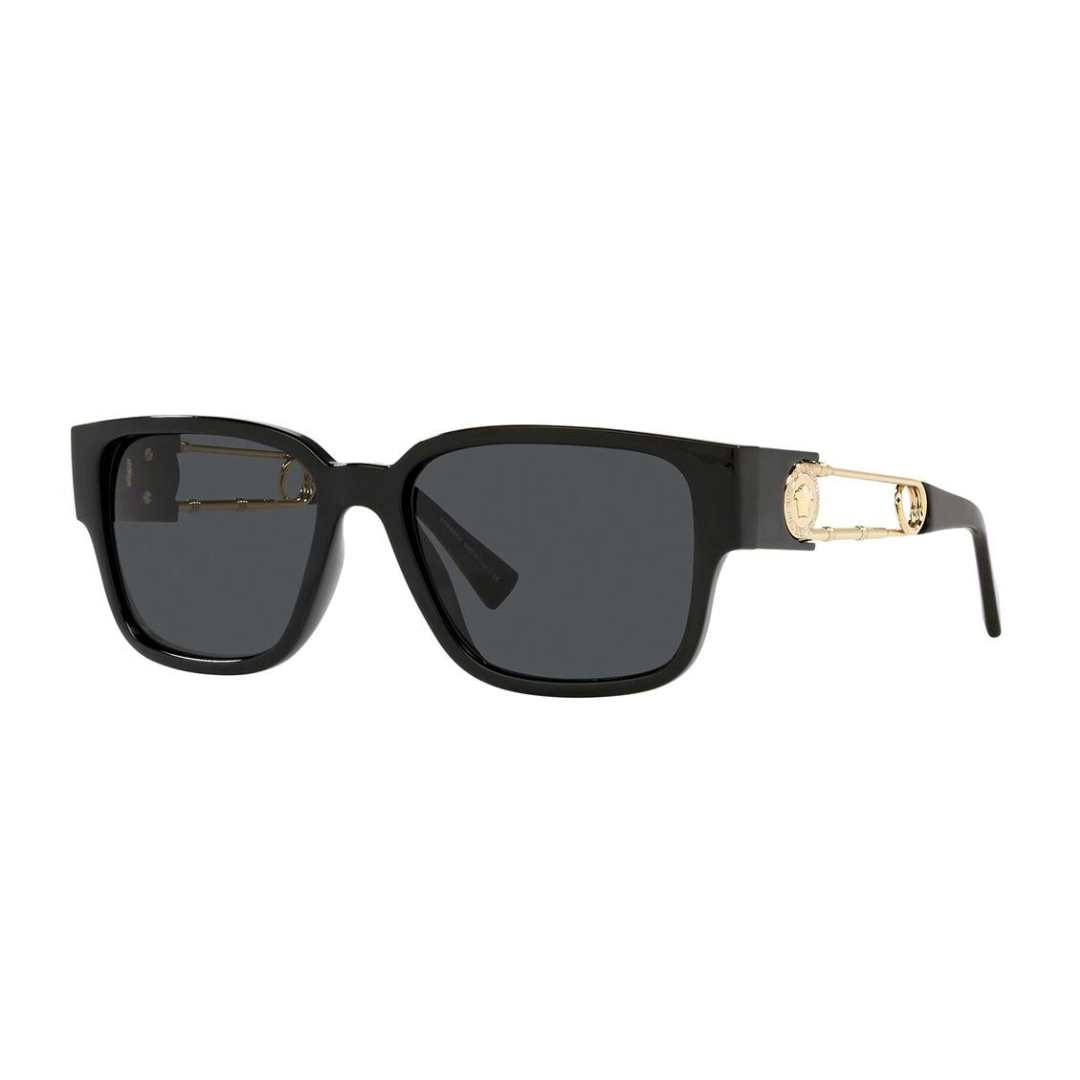 Dark Grey Rectangular Men's Sunglasses