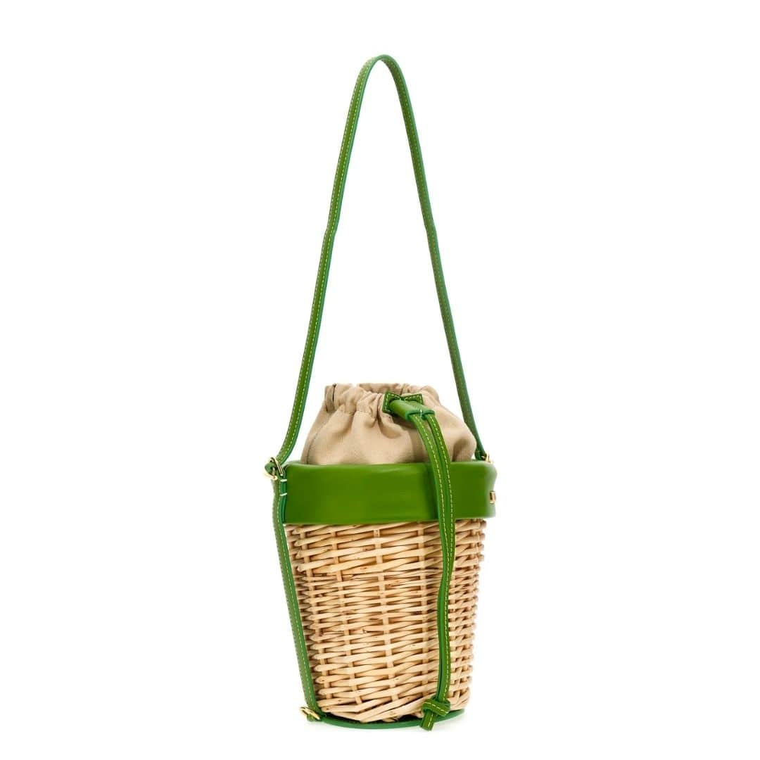 SEAU Wicker Basket Bucket Bag