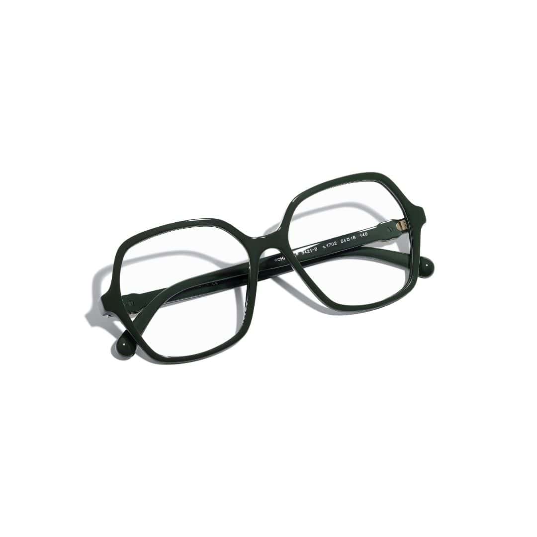 geometric frame over glasses