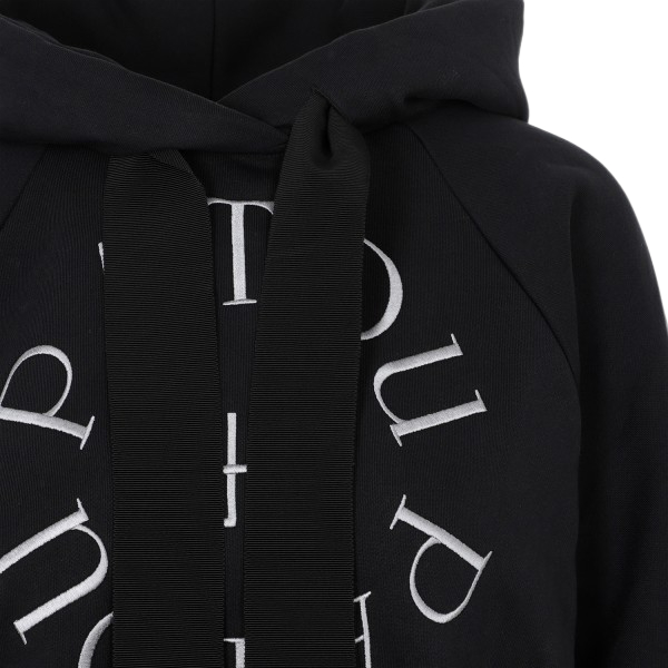 Logo embroidered hooded sweatshirt