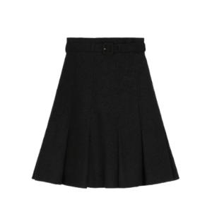 Pleated high waist skirt