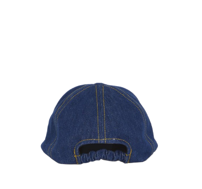 Denim logo embroidered ball cap