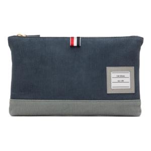 Corduroy large zipper pouch