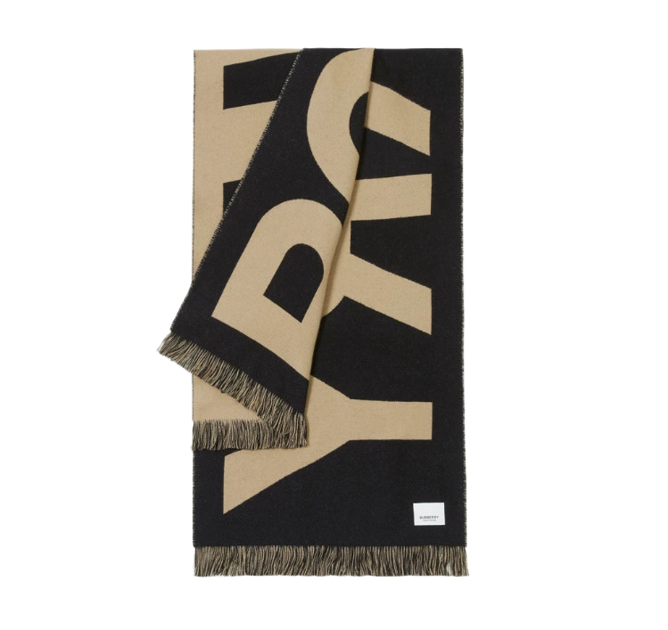 Additional production Logo Wool Jacquard Scarf