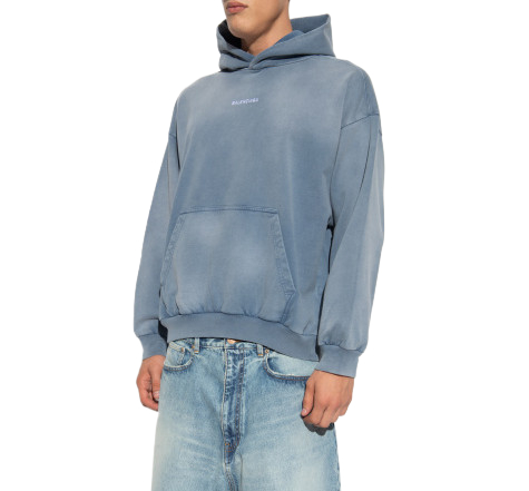 Logo embroidered hooded sweatshirt