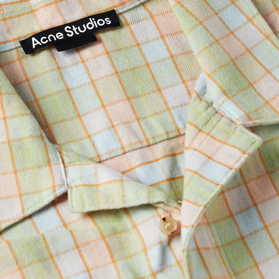 Shirt Flannel shirt - Orange/beige