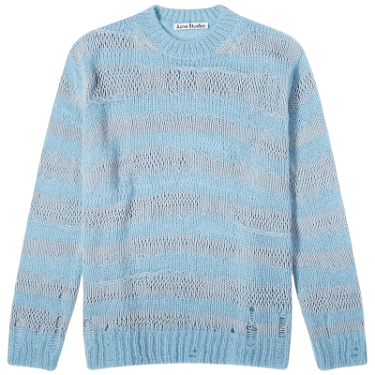 DISTRESSED STRIPED SWEATER