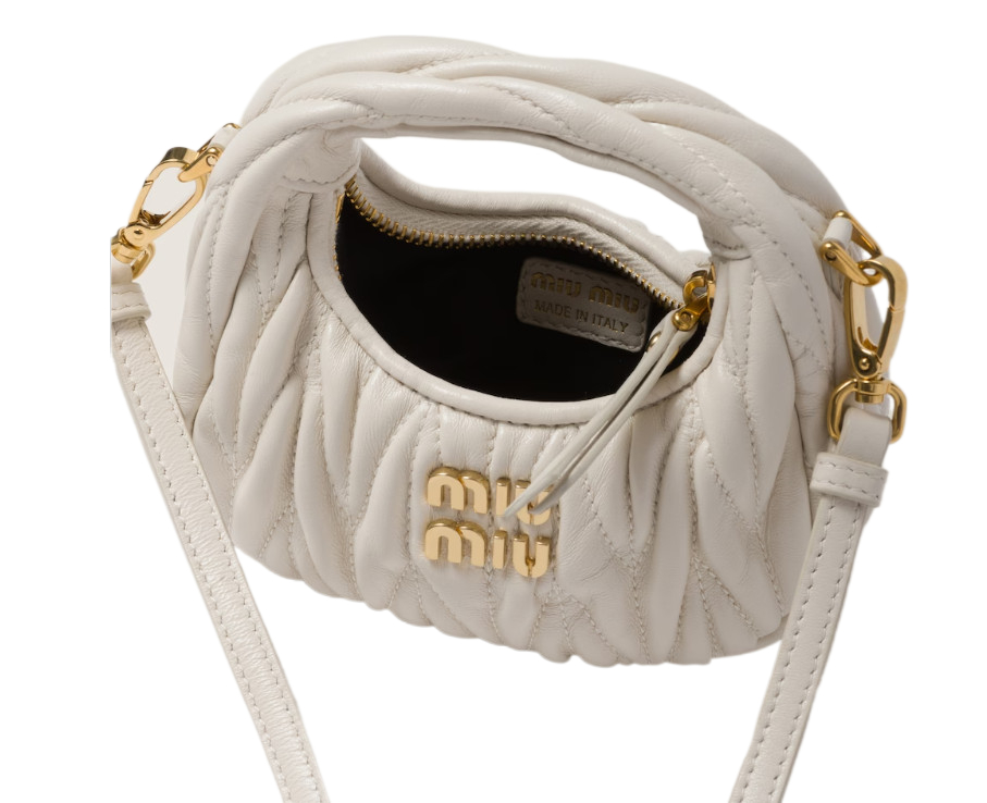 Wander Materasse nappa leather micro hobo bag