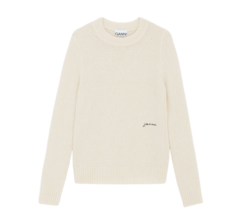 Logo Embroidery Wool Knitwear Sweater