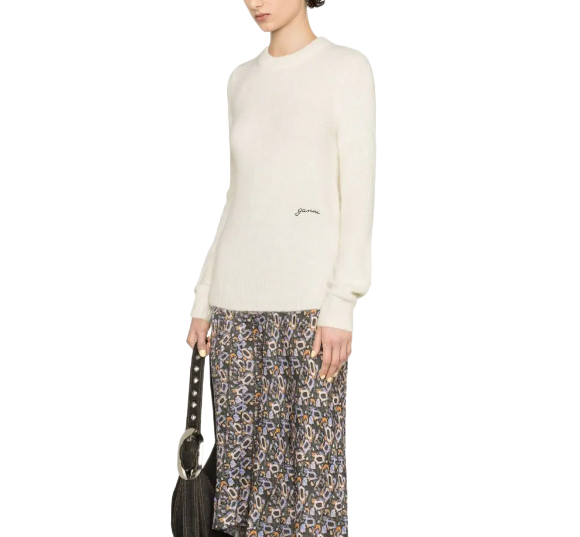 Logo Embroidery Wool Knitwear Sweater