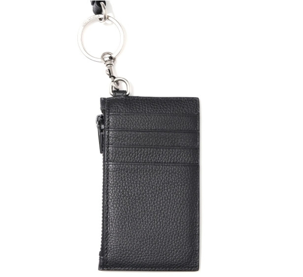 Grain Calfskin Keyring Car Card Wallet