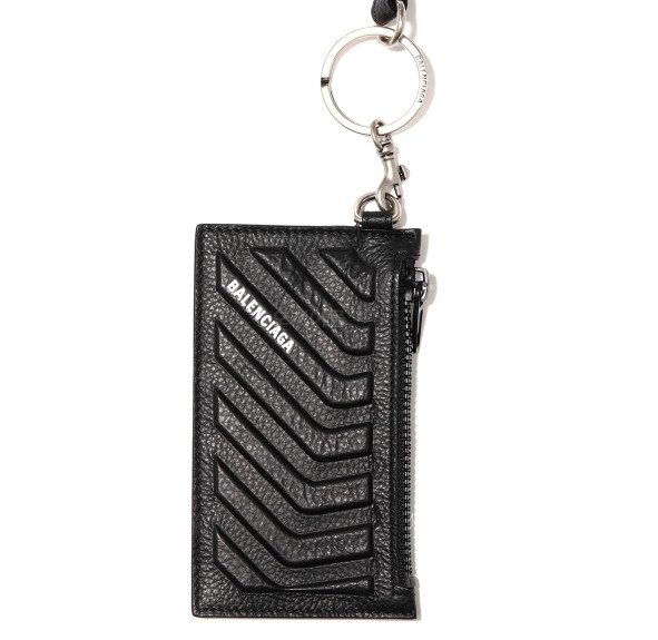 Grain Calfskin Keyring Car Card Wallet