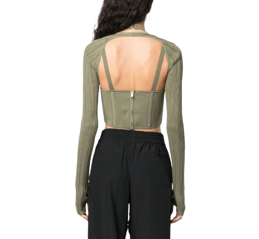 Snake effect bolero corset top