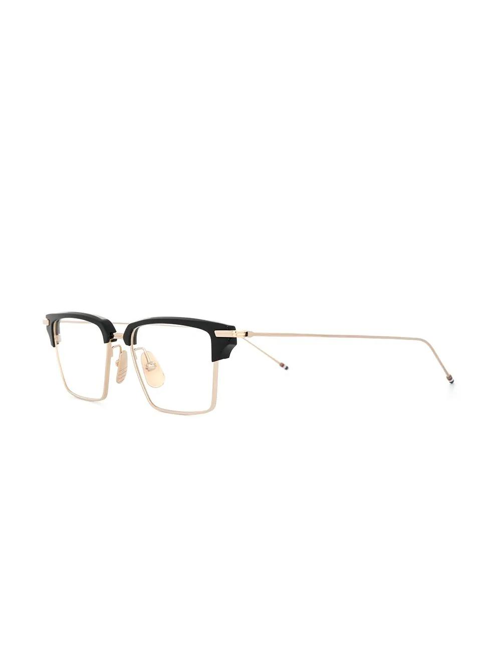 RWB half-rim gold square glasses