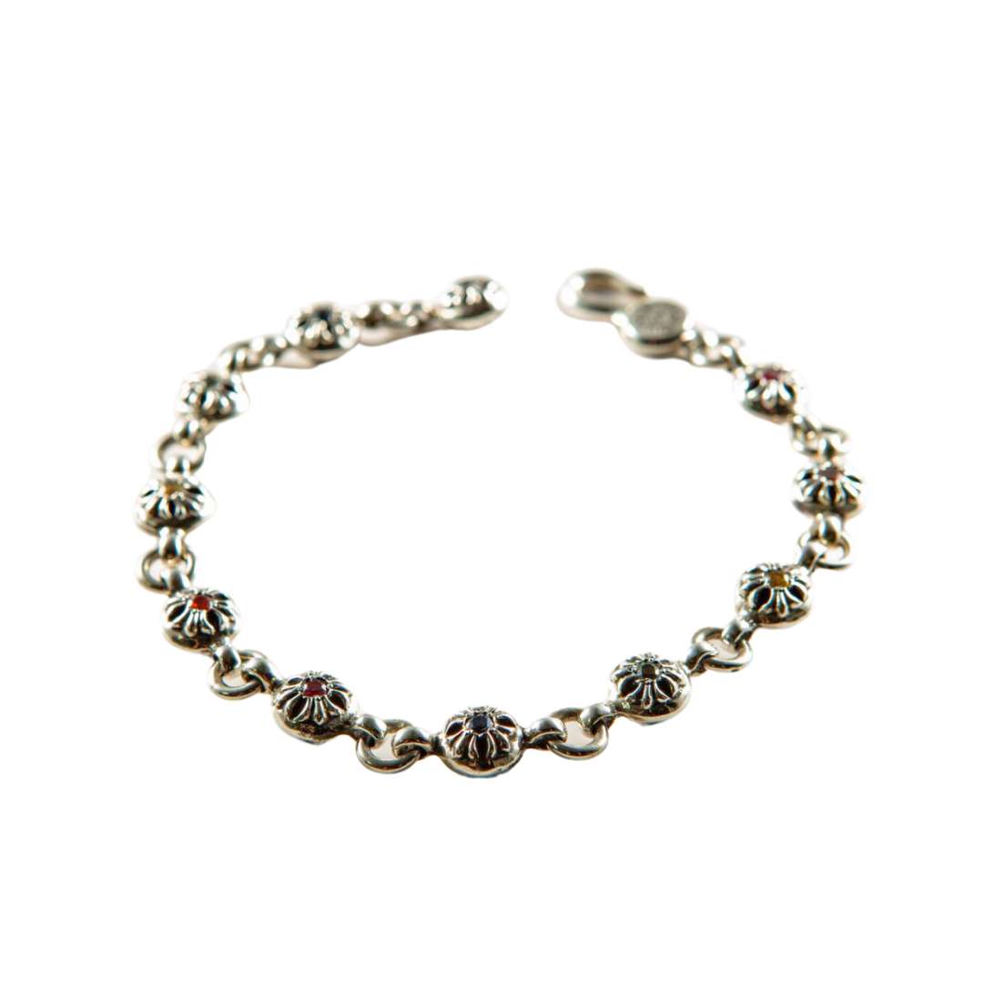 Cross Ball Bracelet Multi-Jewel / ruby, sapphire, diamond (after)