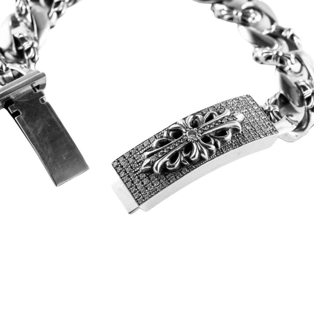 Floral ID Fancy Bracelet Full Pavedia (After)