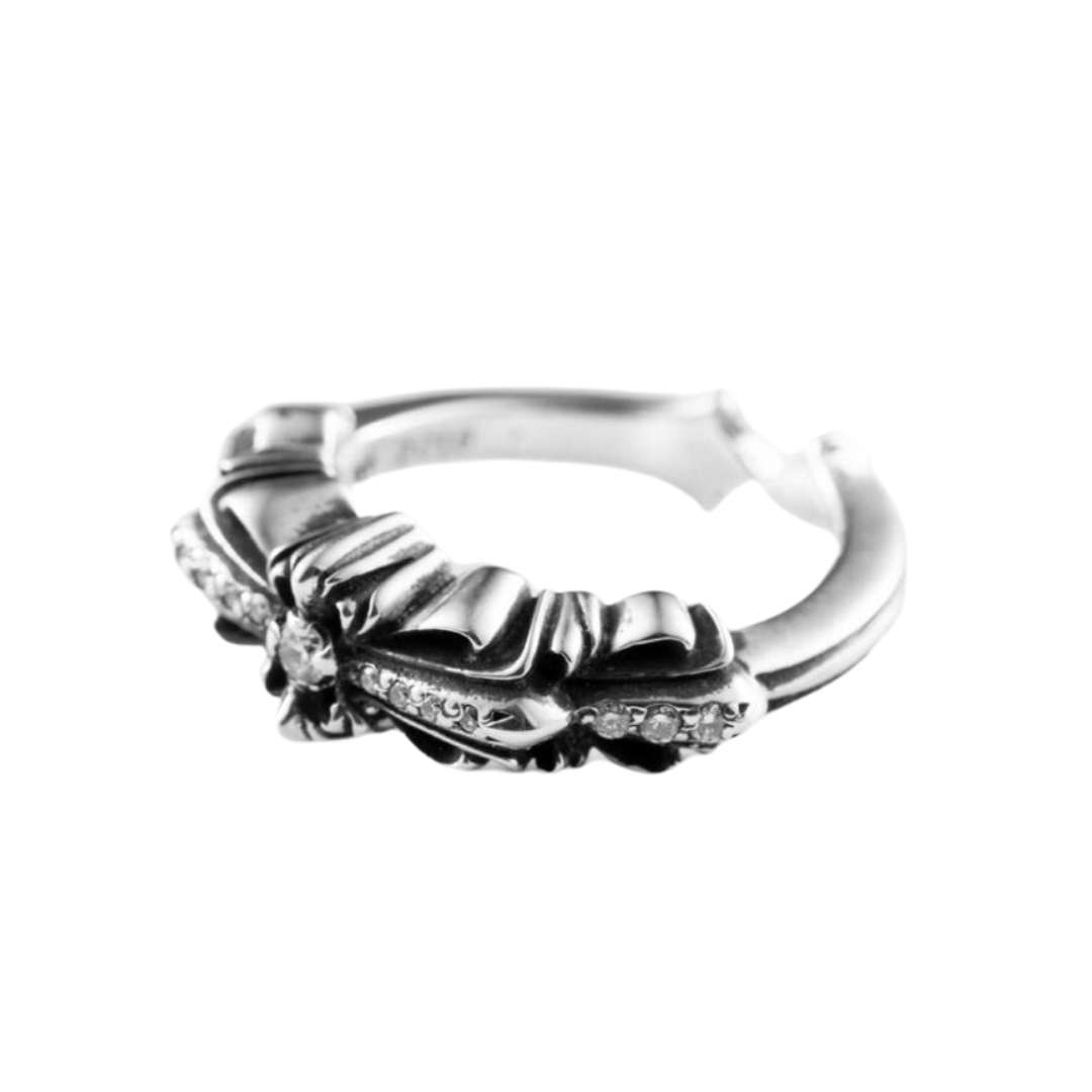 Baby Double Floral Ring Pavedia (After)