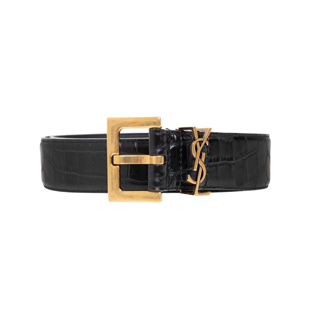 Crocodile embossed Cassandre belt