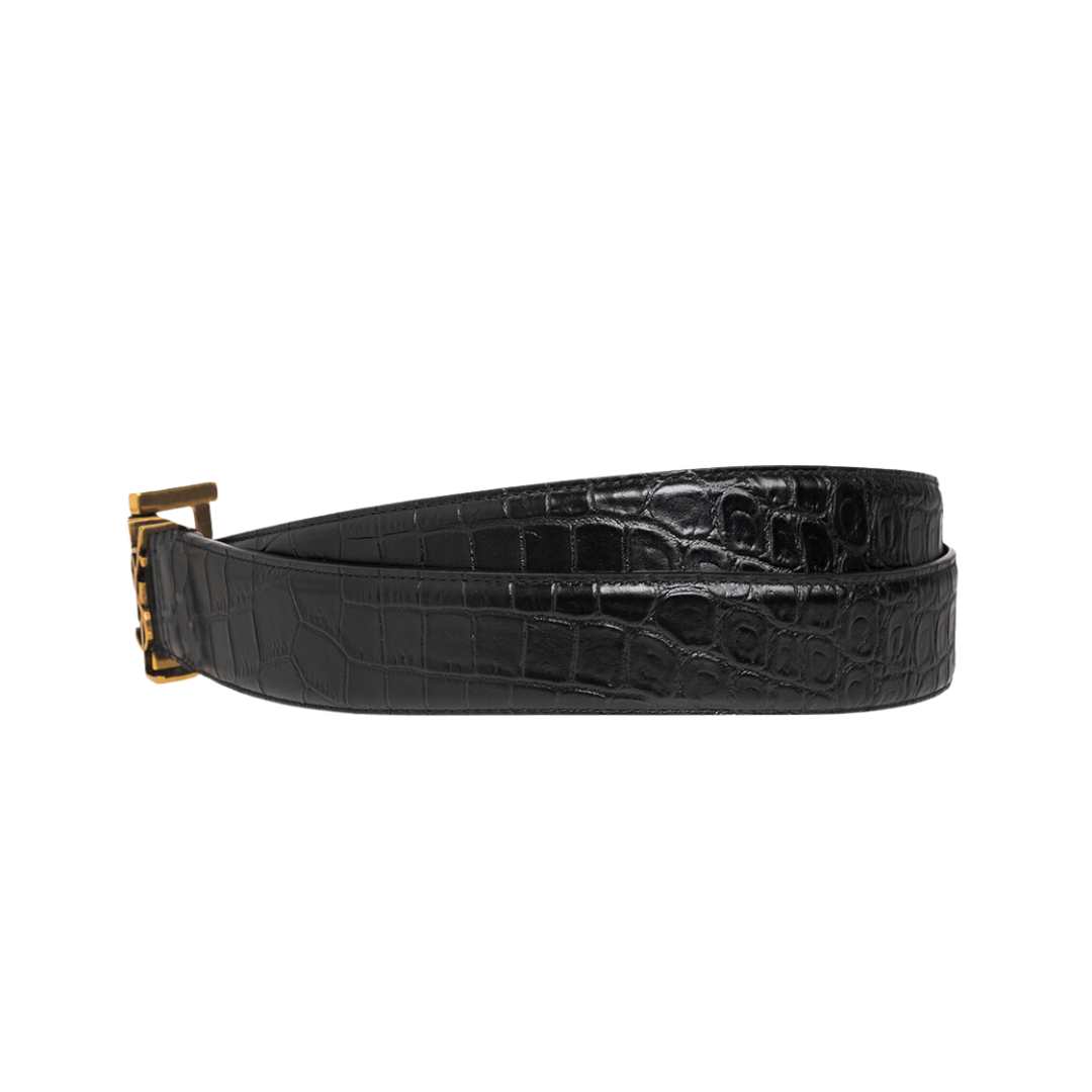 Crocodile embossed Cassandre belt