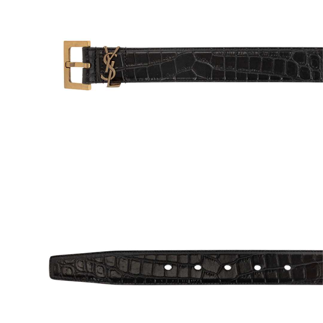 Crocodile embossed Cassandre belt