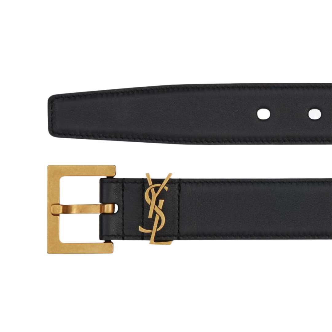 monogram logo belt