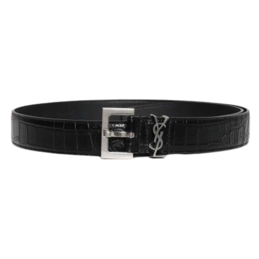monogram logo belt